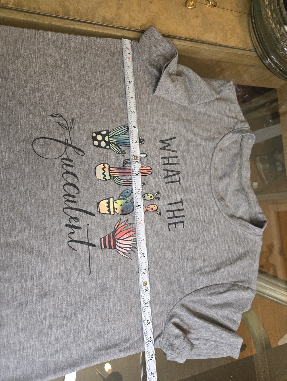 Gray Graphic 'What the Fucculent' Tee - Unbranded - Picture 7 of 7
